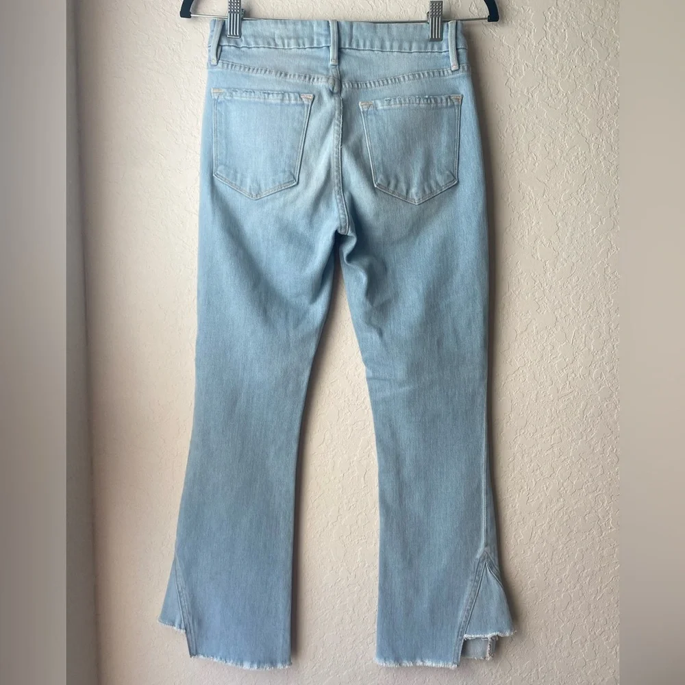 Frame Le Crop Mini Boot Denim Blue Light Wash Jeans ~ Size 24 - Picture 5 of 12